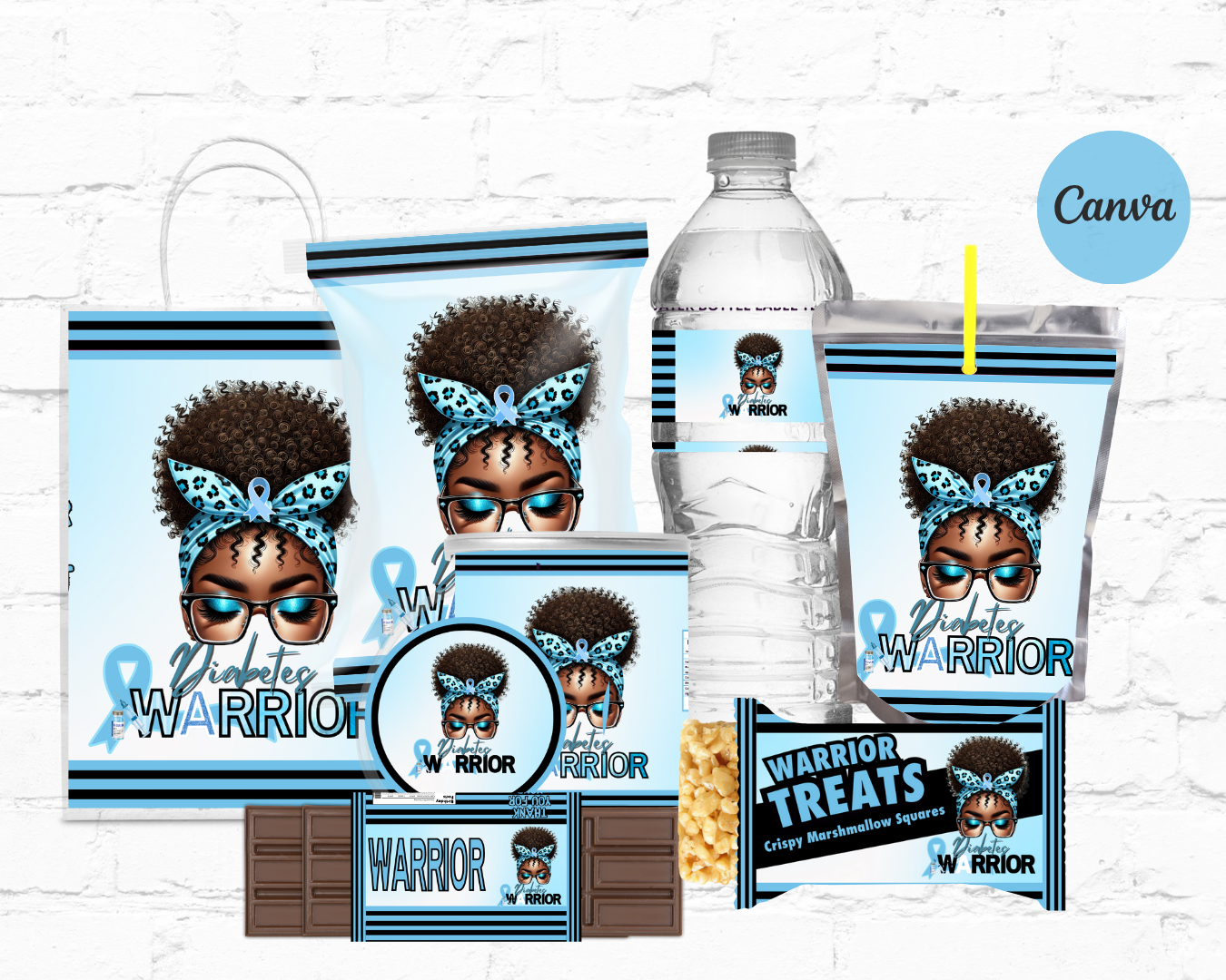 DDV I AM A DIABETES SURVIVOR PARTY FAVORS TEMPLATES