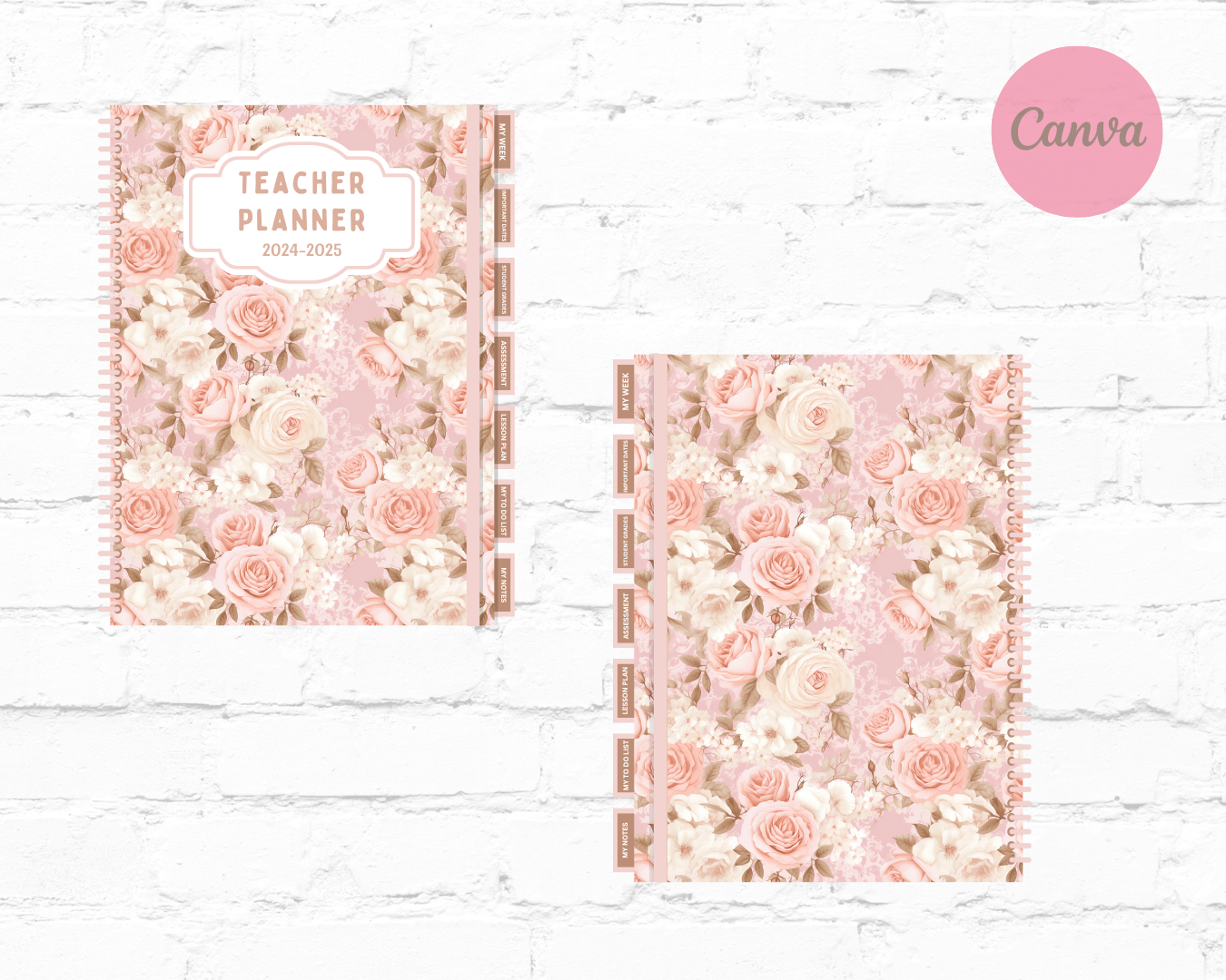DDV Teacher Floral Planner TFP02 w/PLR Rights