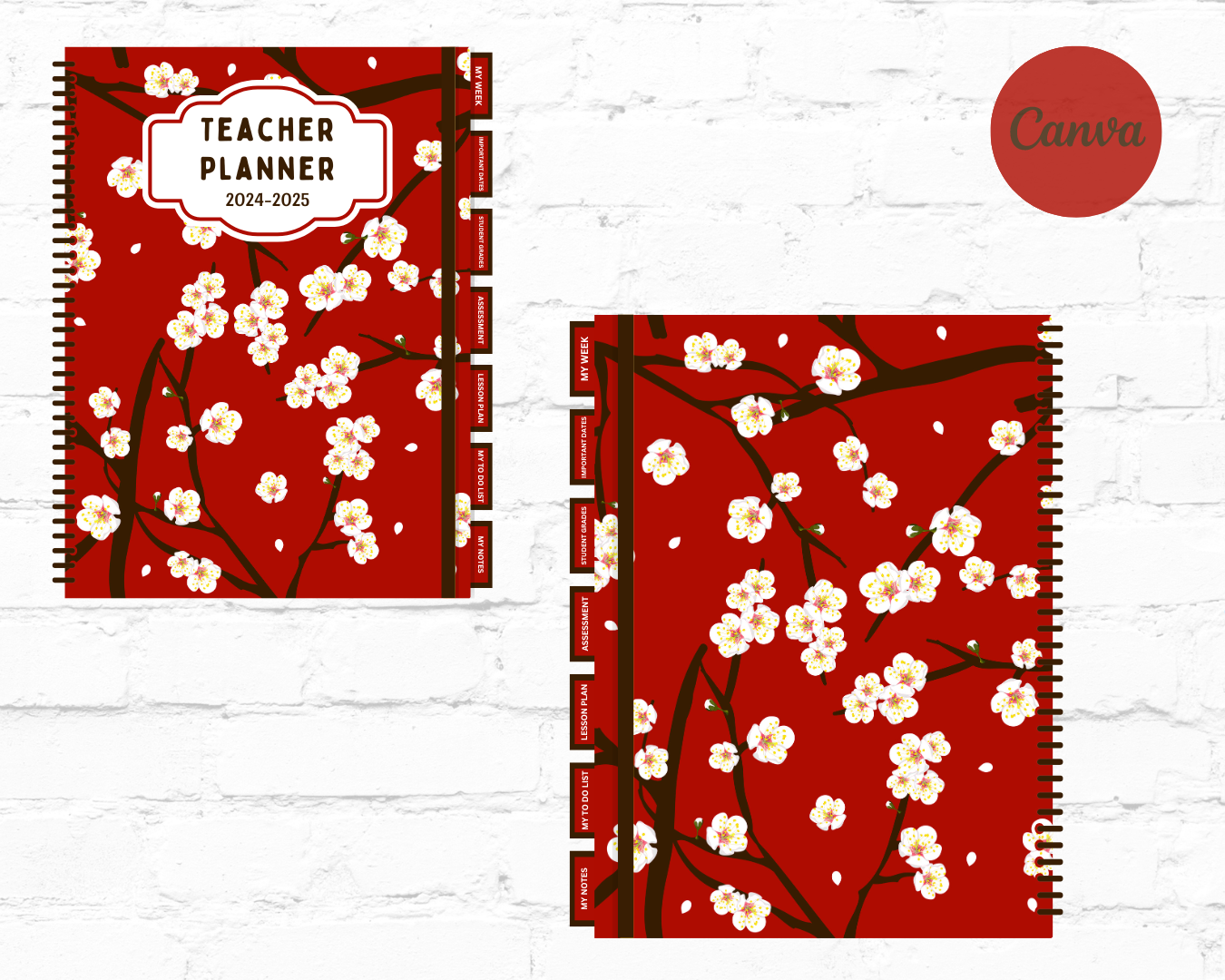 DDV Teacher Floral Planner TFP03 w/PLR Rights