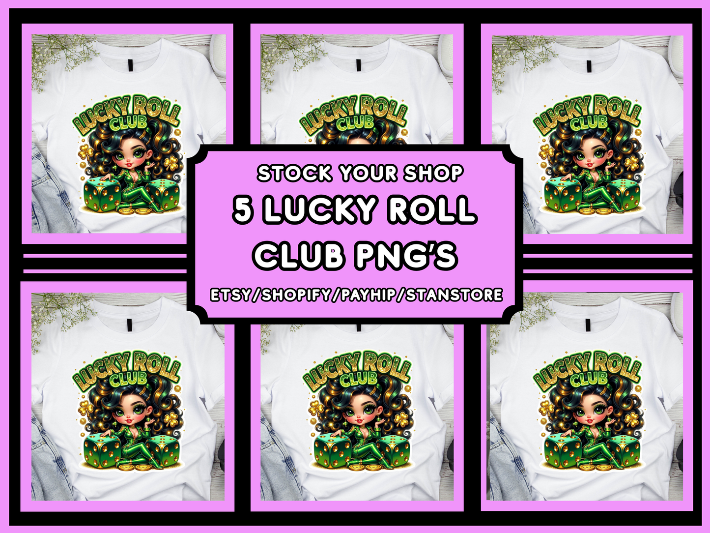 Lucky Roll Club Png Bundle