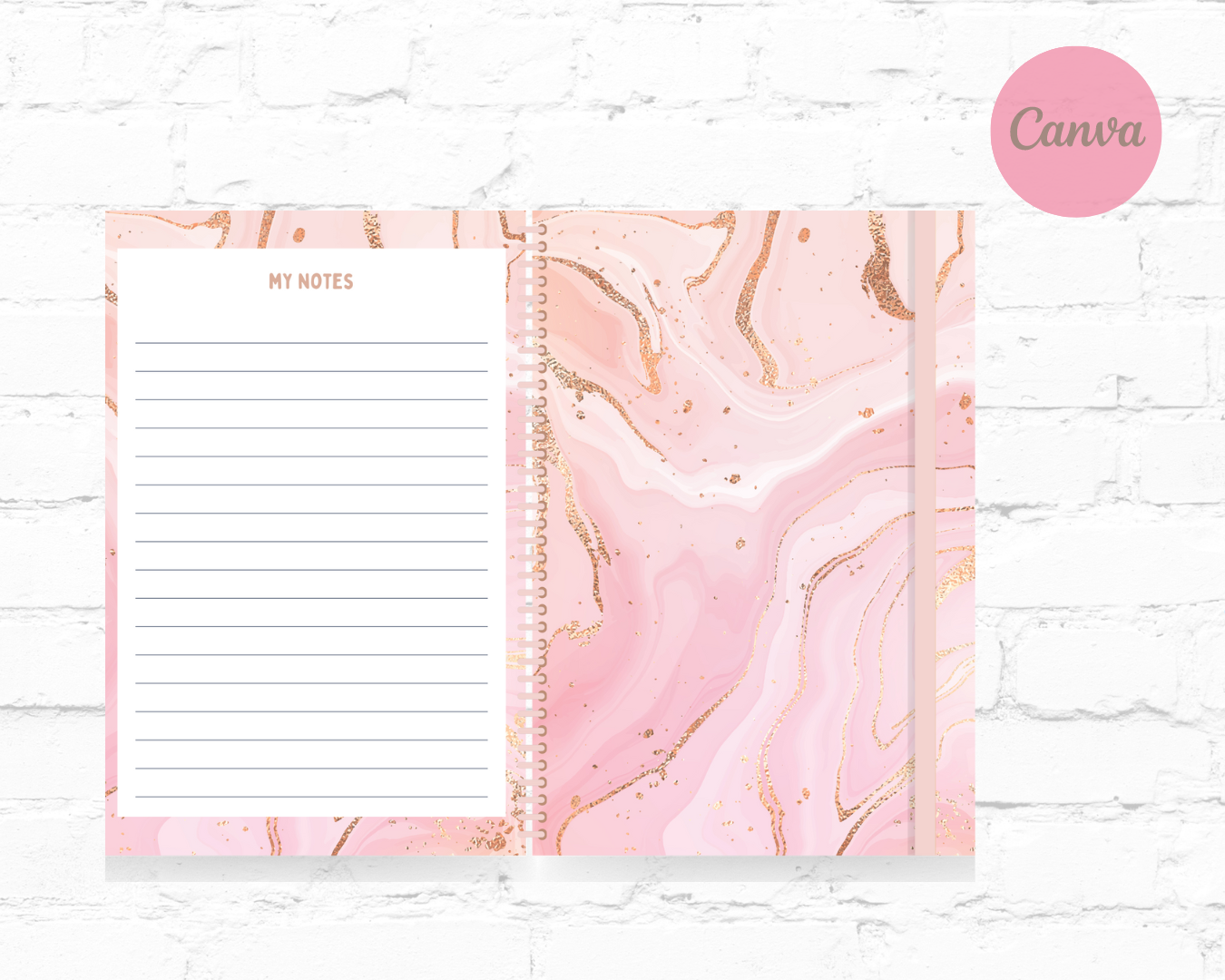 DDV Teacher Pink Marble Planner TPMP01 w/PLR Rights