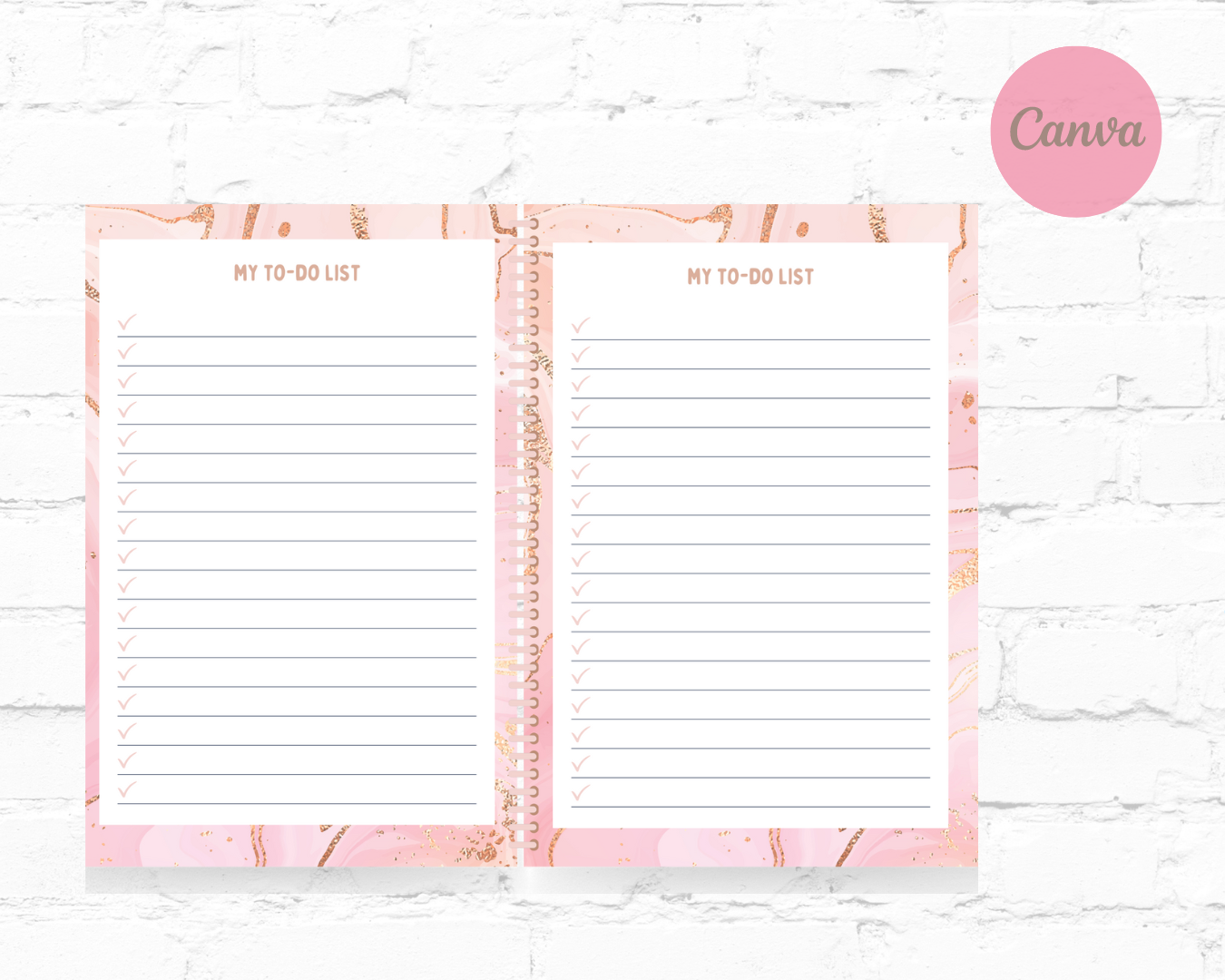 DDV Teacher Pink Marble Planner TPMP01 w/PLR Rights