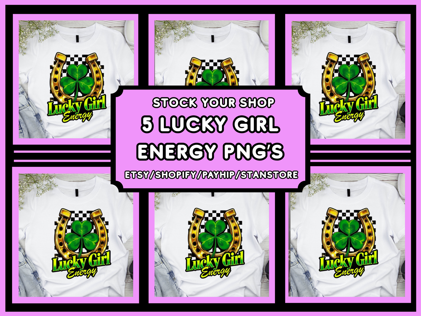 Lucky Girl Energy Png Bundle