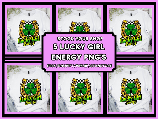 Lucky Girl Energy Png Bundle