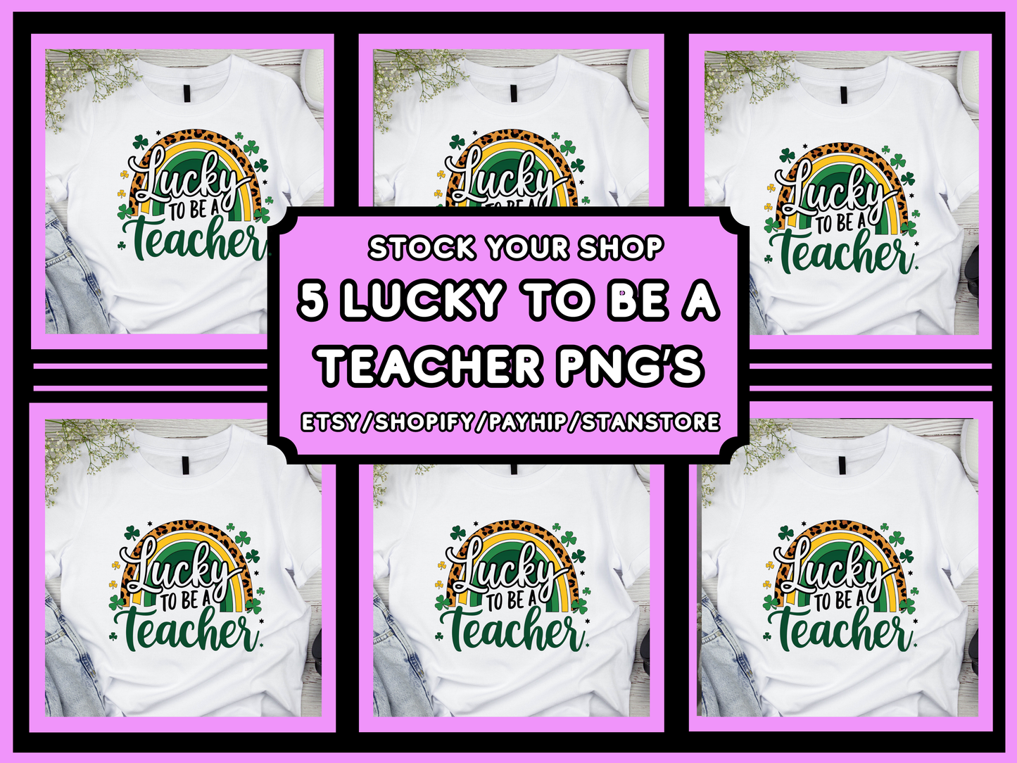 Lucky To Be A Teacher Png Bundle