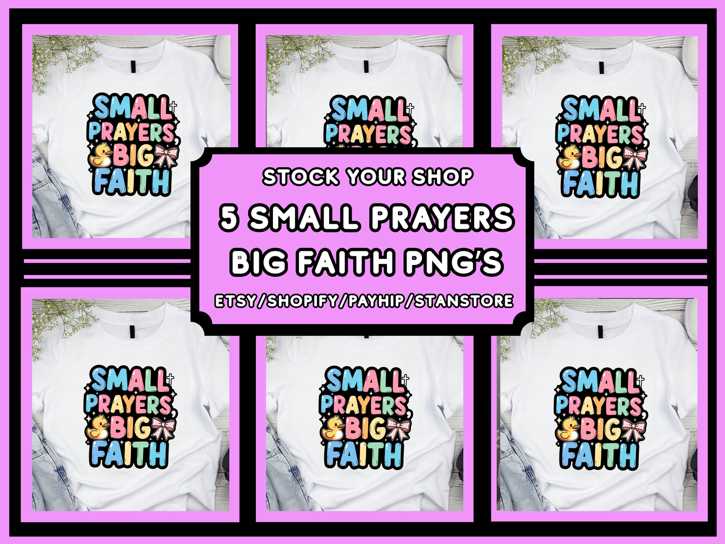 Small Prayers Big Faith Png Bundle
